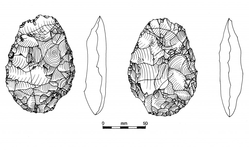 Palaeolithic hand-axe (2009), St Acheul, Germany.